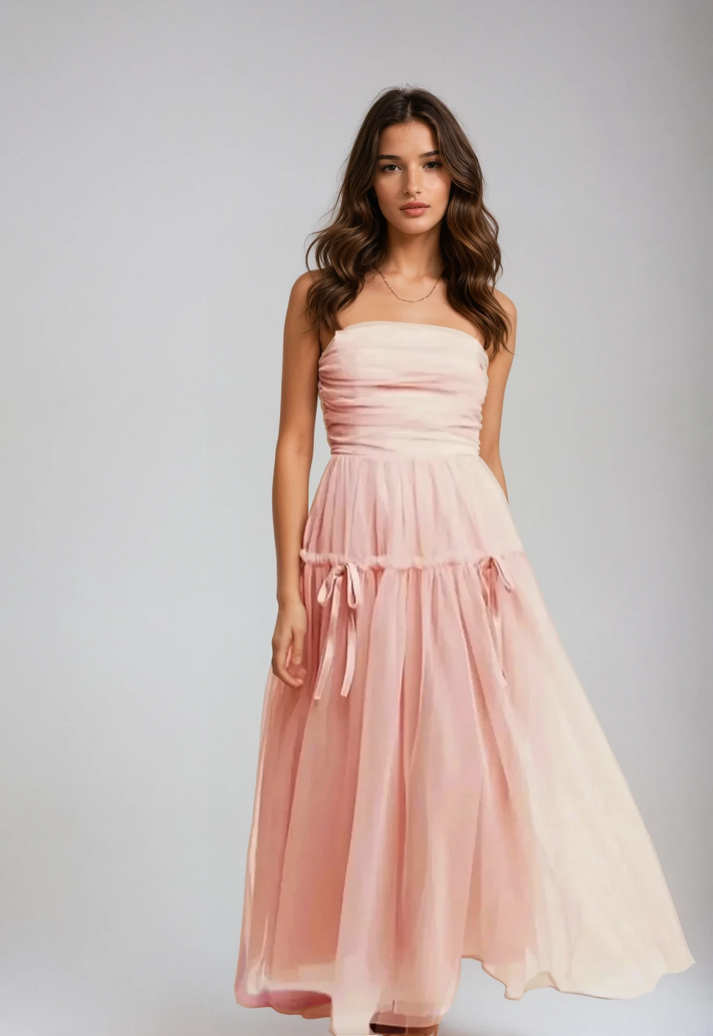 Anastazja | Sukienka Maxi z Siatki