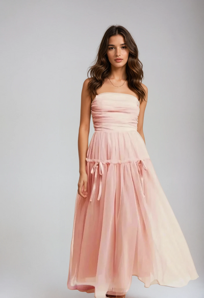 Anastazja | Sukienka Maxi z Siatki