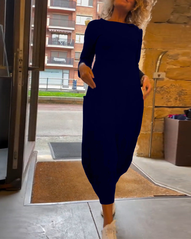 Elena | Casual Plain Dress