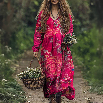 Kwiatowa Sukienka Vintage - Rosalie