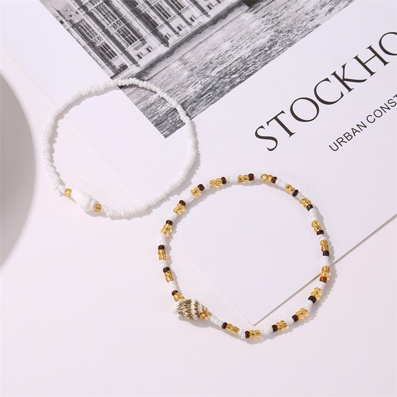 Bransoletka boho z perłami "Zachód Słońca" – Elegancka i naturalna