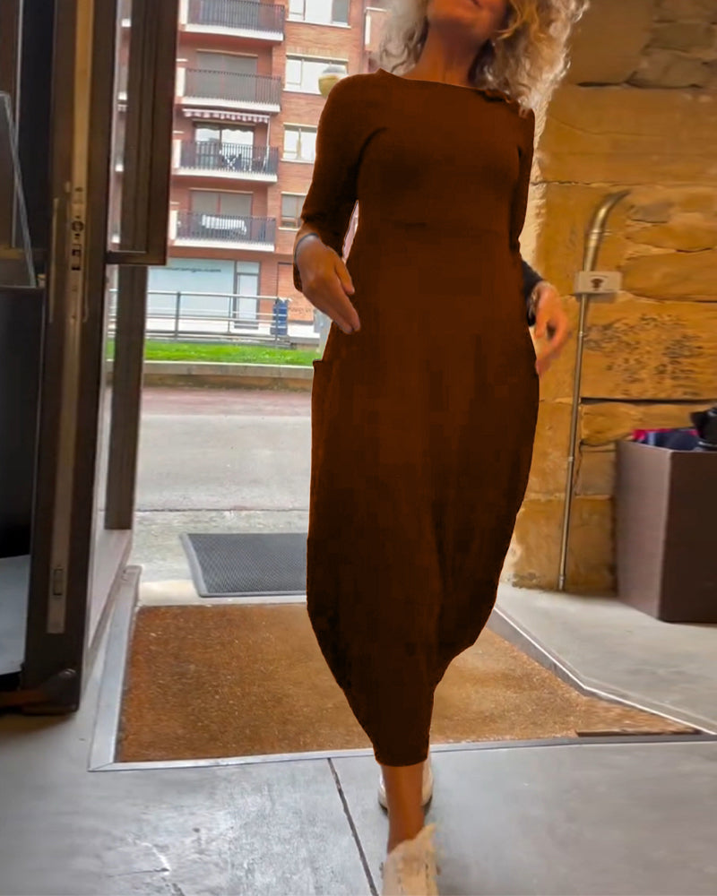 Elena | Casual Plain Dress