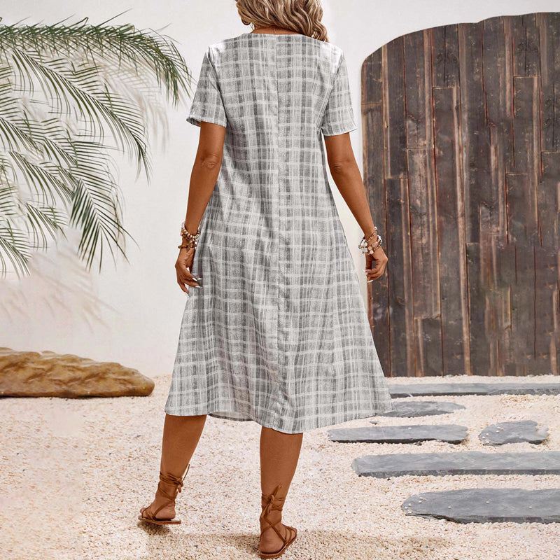 Sukienka na luzie - Luźny krój