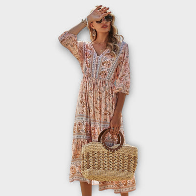 Xandra - Sukienka w Kwiatowy Wzór