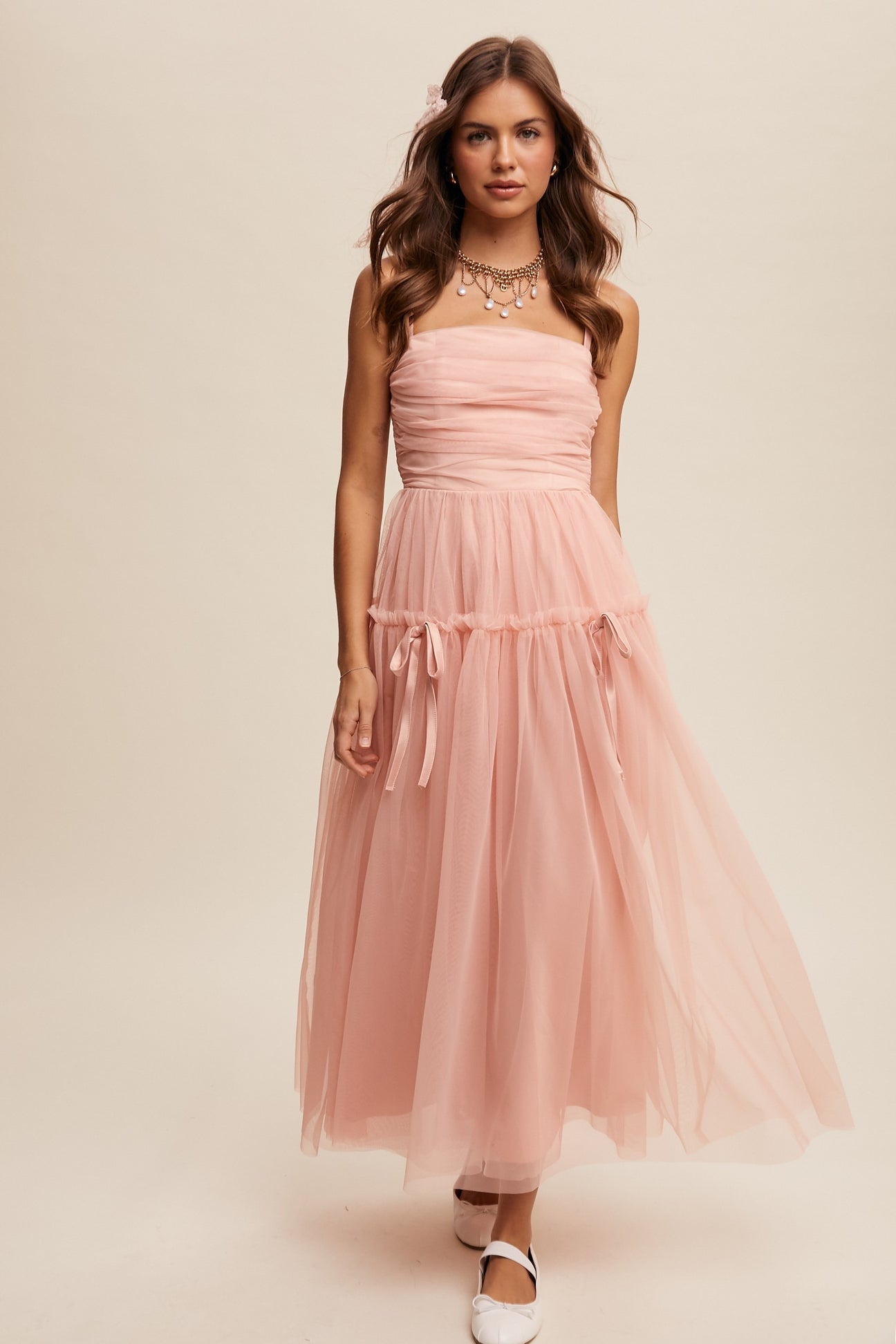 Anastazja | Sukienka Maxi z Siatki