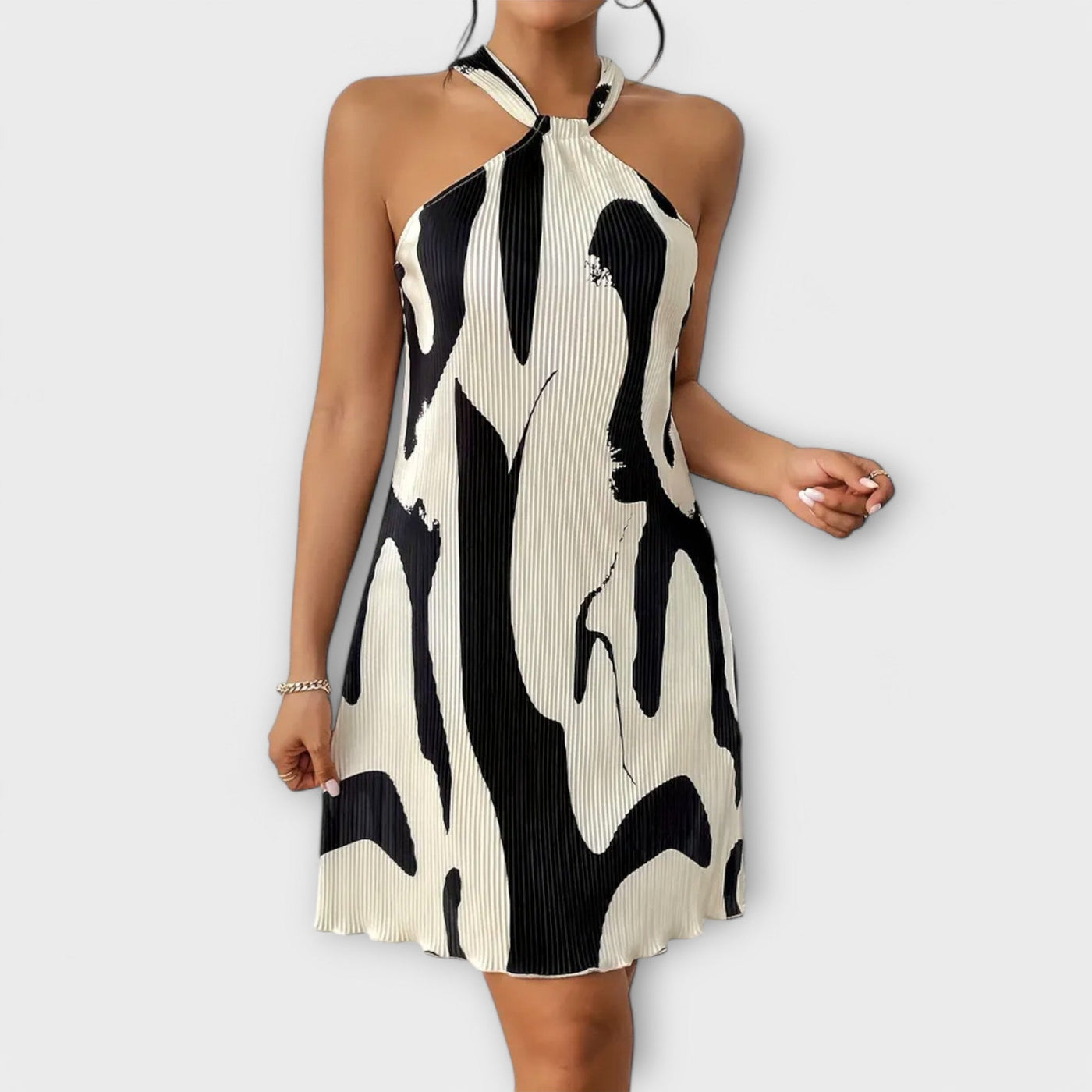 Sukienka Halter - Elegancki Wzór