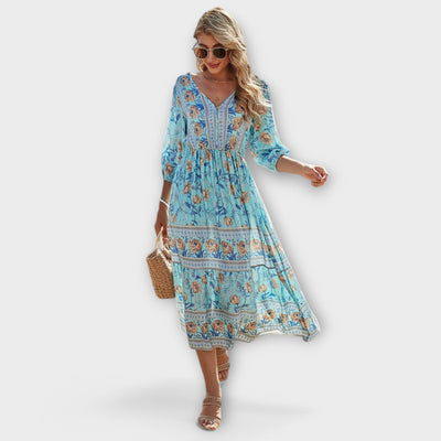 Xandra - Sukienka w Kwiatowy Wzór