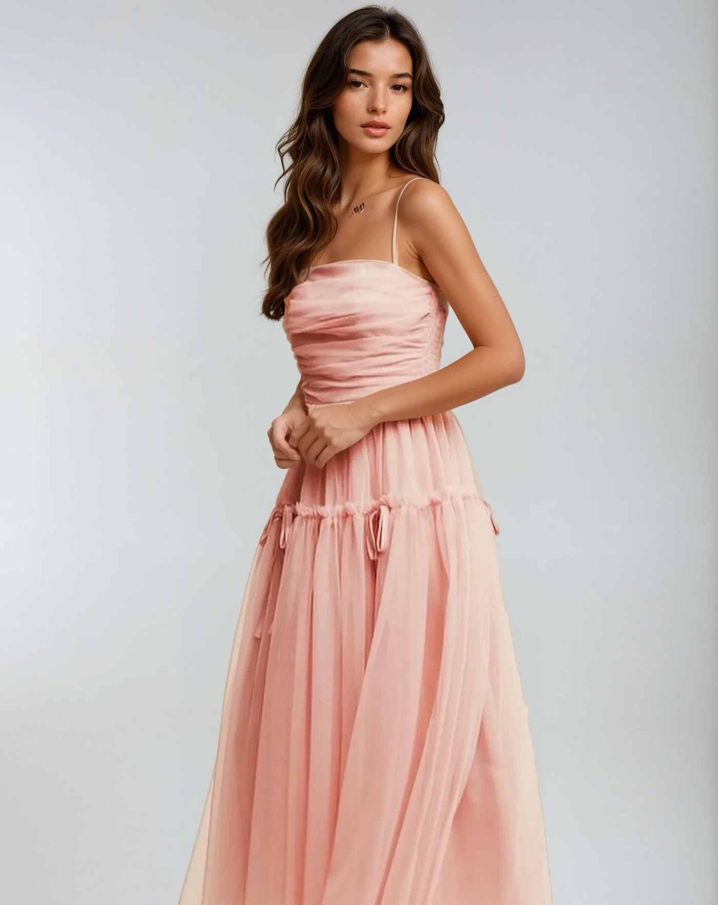 Anastazja | Sukienka Maxi z Siatki