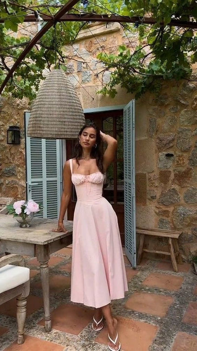 Sukienka Midi na Letnią Imprezę