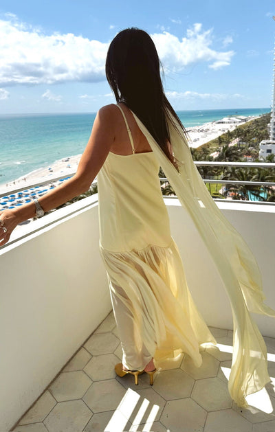 Przezroczysta Sukienka Maxi - Szal