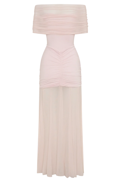 Jaide | Sukienka Maxi z Odkrytymi Ramionami