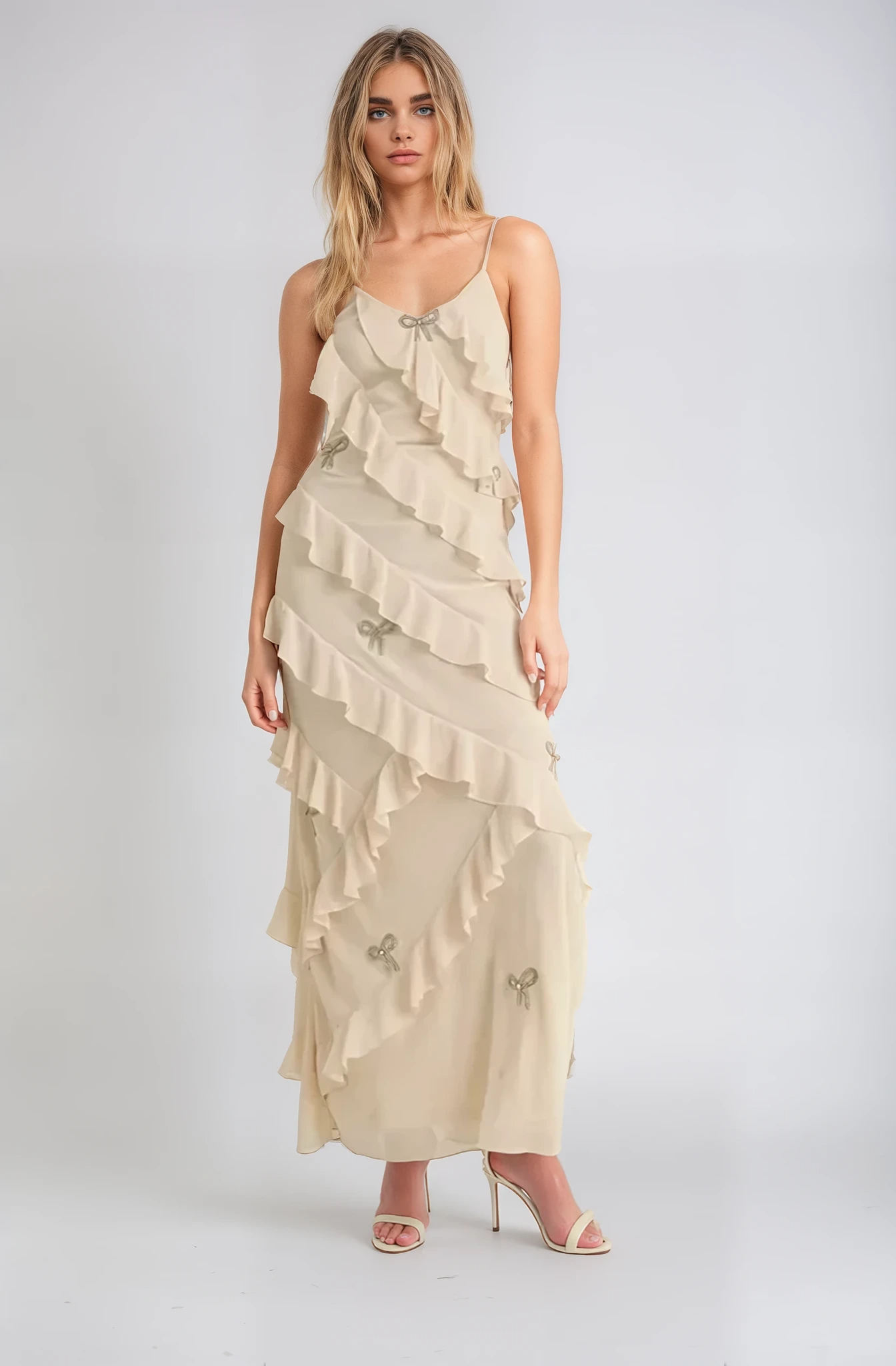 Giselle | Sukienka Maxi z Falbanami