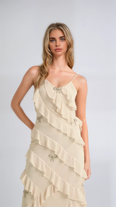 Giselle | Sukienka Maxi z Falbanami