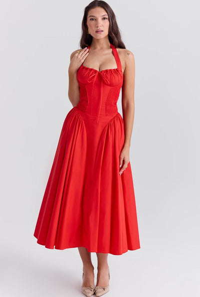 Kwiatowa Sukienka Midi