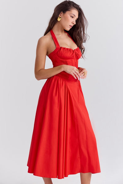 Kwiatowa Sukienka Midi