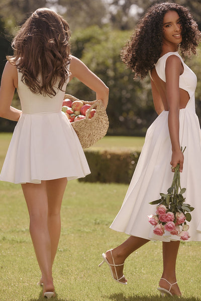 Sukienka Midi z Odkrytym Tyłem