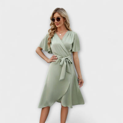 Sukienka Letnia z Dekoltem w Serek - Delphine