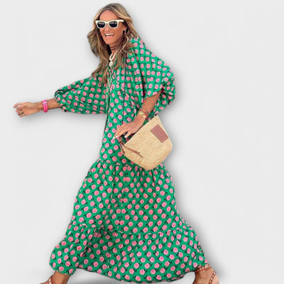 Geometryczna Sukienka Maxi