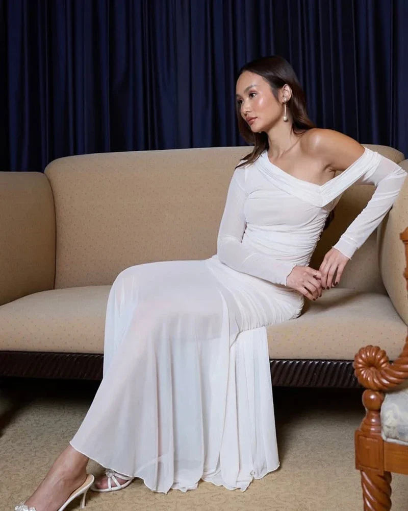 Sukienka Maxi z Jednym Ramiączkiem