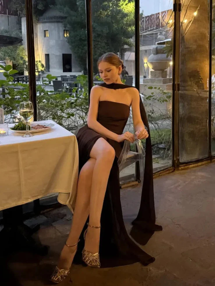 Lea | Asymetryczna Sukienka Maxi