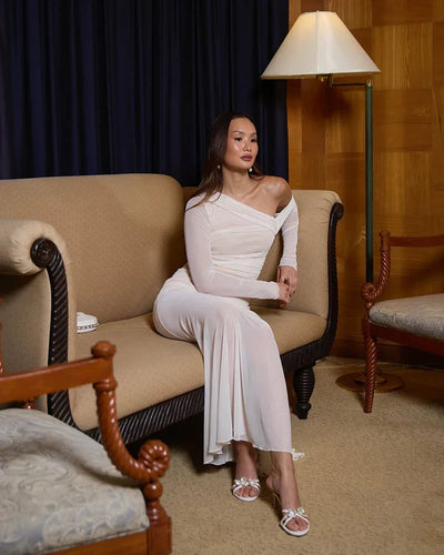 Sukienka Maxi z Jednym Ramiączkiem