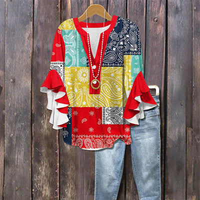 Elegancka Bluzka na Luźne Wyjście - Luźny Krój