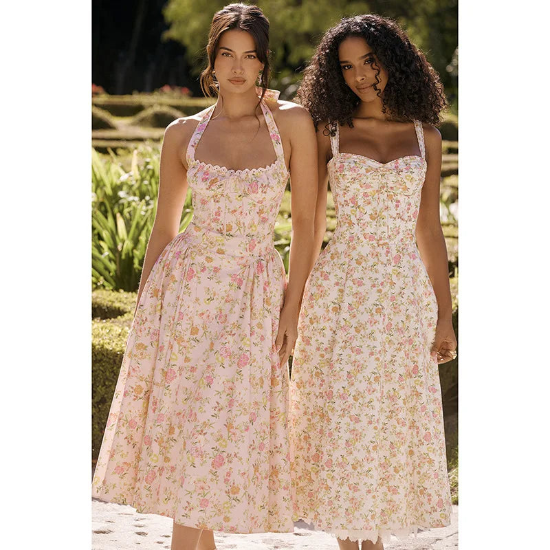 Kwiatowa Sukienka Midi