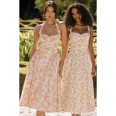 Kwiatowa Sukienka Midi