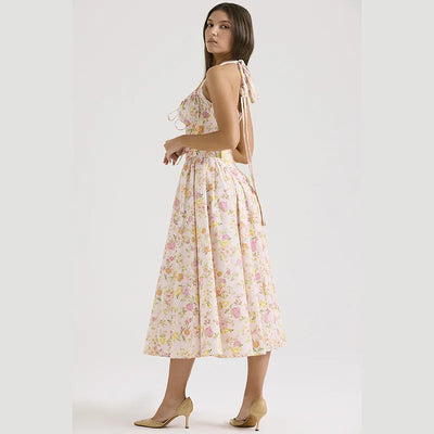 Kwiatowa Sukienka Midi