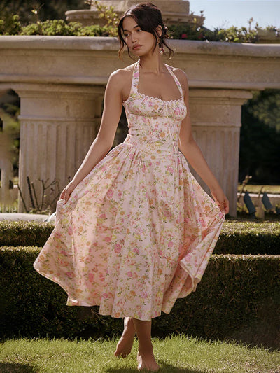 Kwiatowa Sukienka Midi