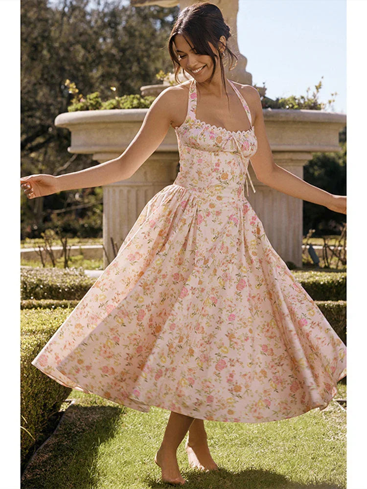 Kwiatowa Sukienka Midi