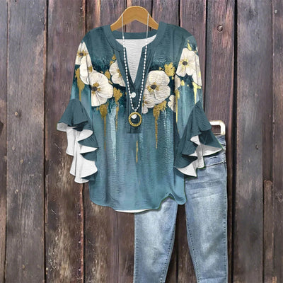 Elegancka Bluzka na Luźne Wyjście - Luźny Krój