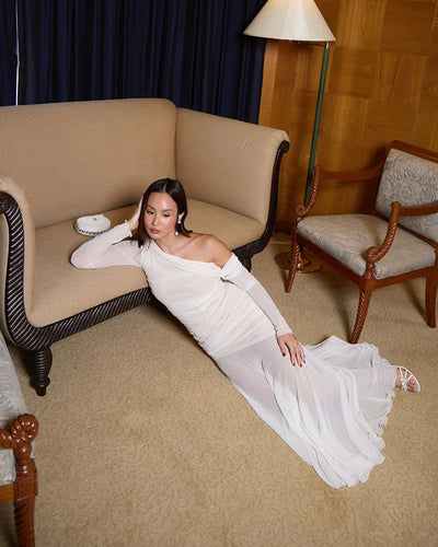 Sukienka Maxi z Jednym Ramiączkiem