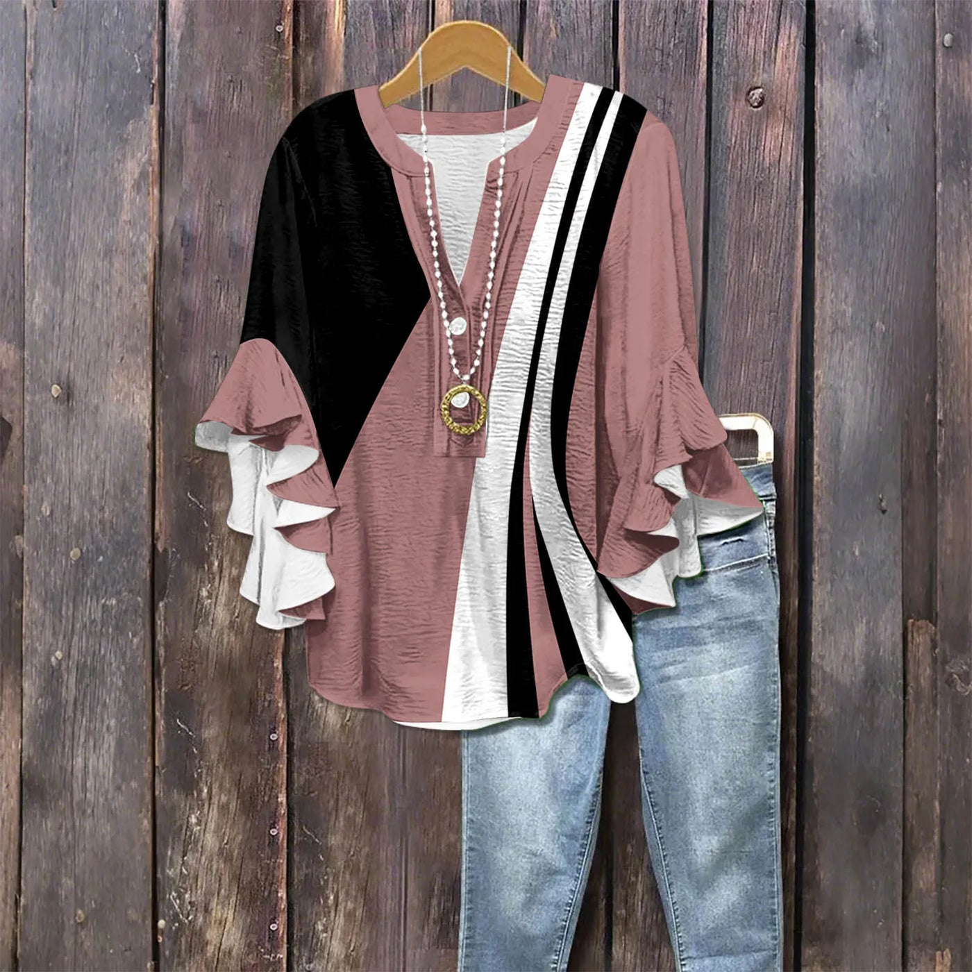 Elegancka Bluzka na Luźne Wyjście - Luźny Krój