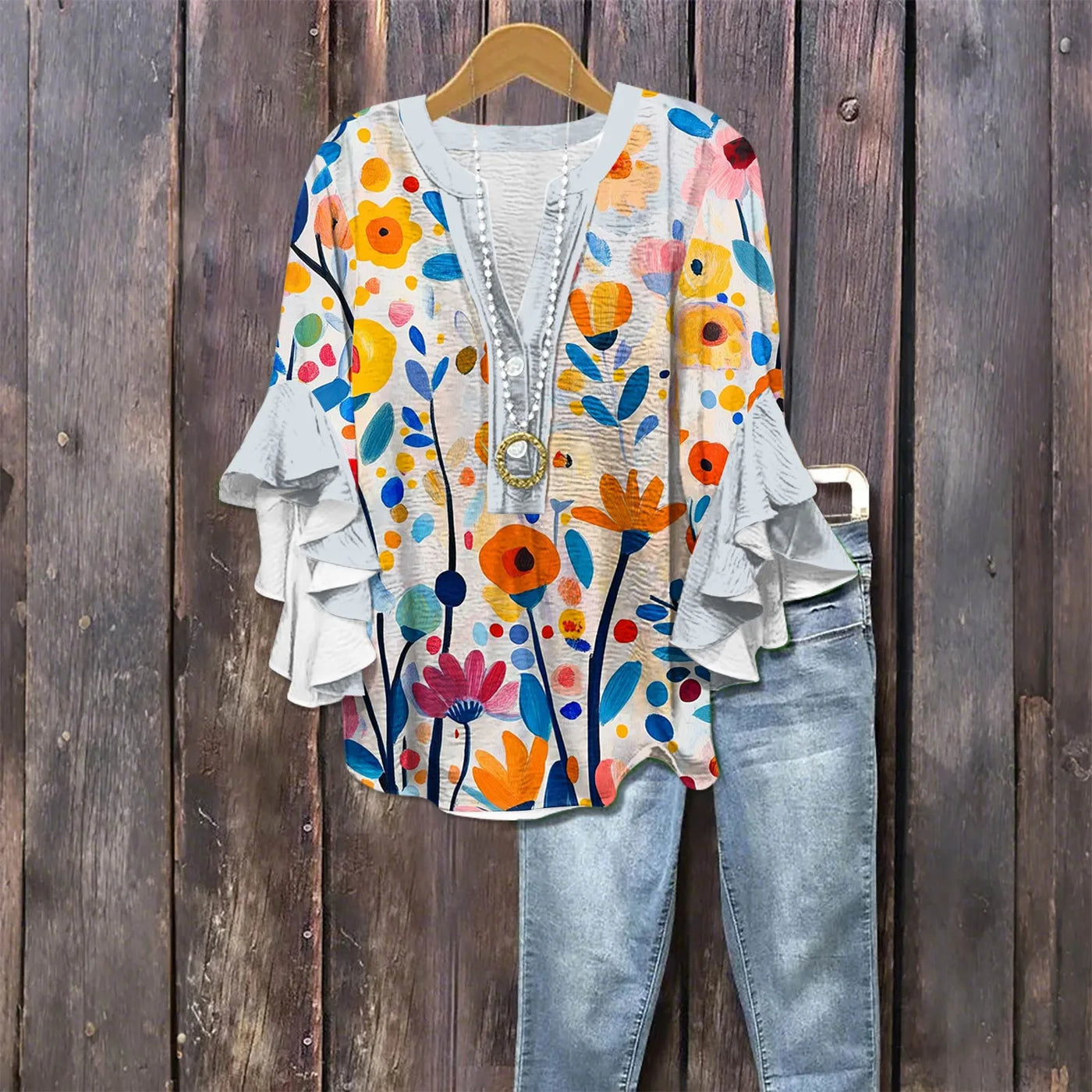 Elegancka Bluzka na Luźne Wyjście - Luźny Krój