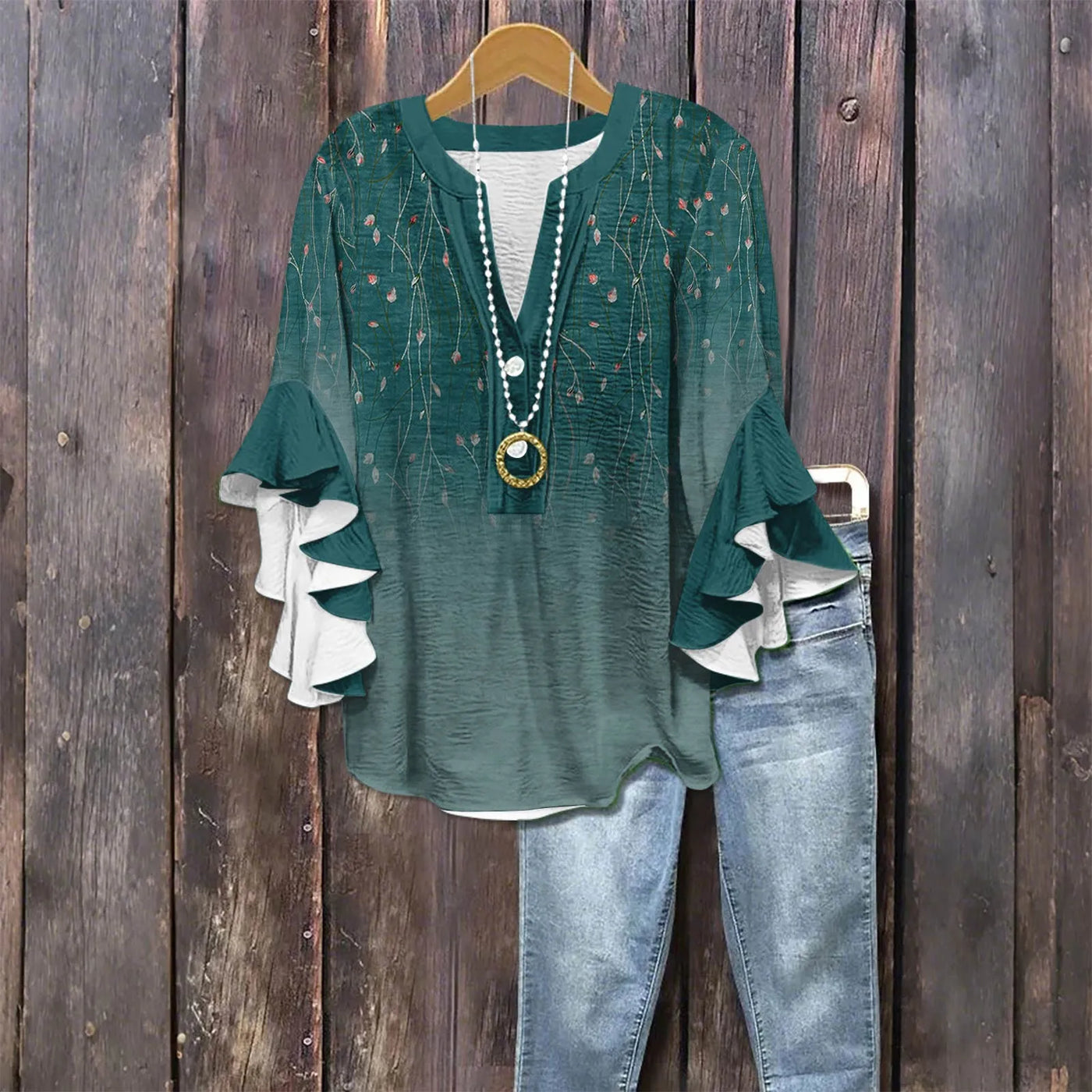 Elegancka Bluzka na Luźne Wyjście - Luźny Krój