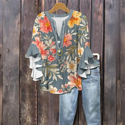 Elegancka Bluzka na Luźne Wyjście - Luźny Krój