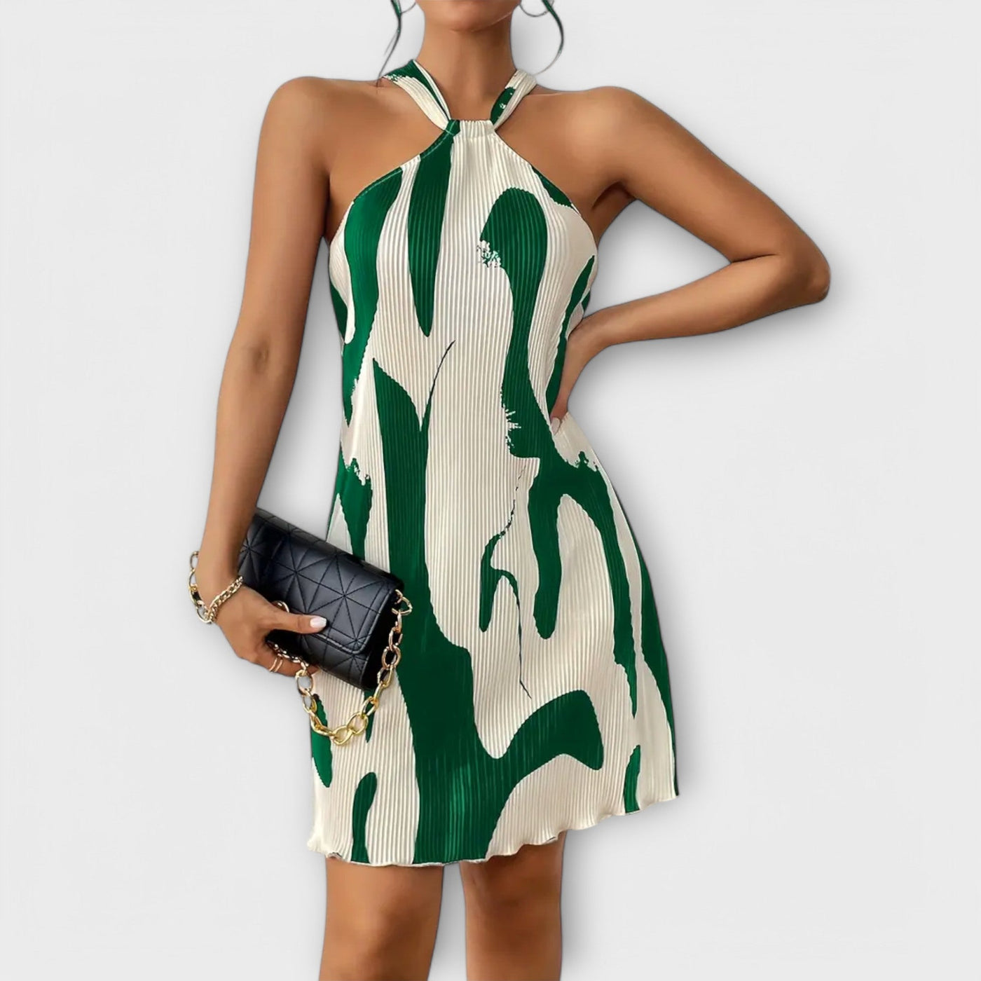 Sukienka Halter - Elegancki Wzór