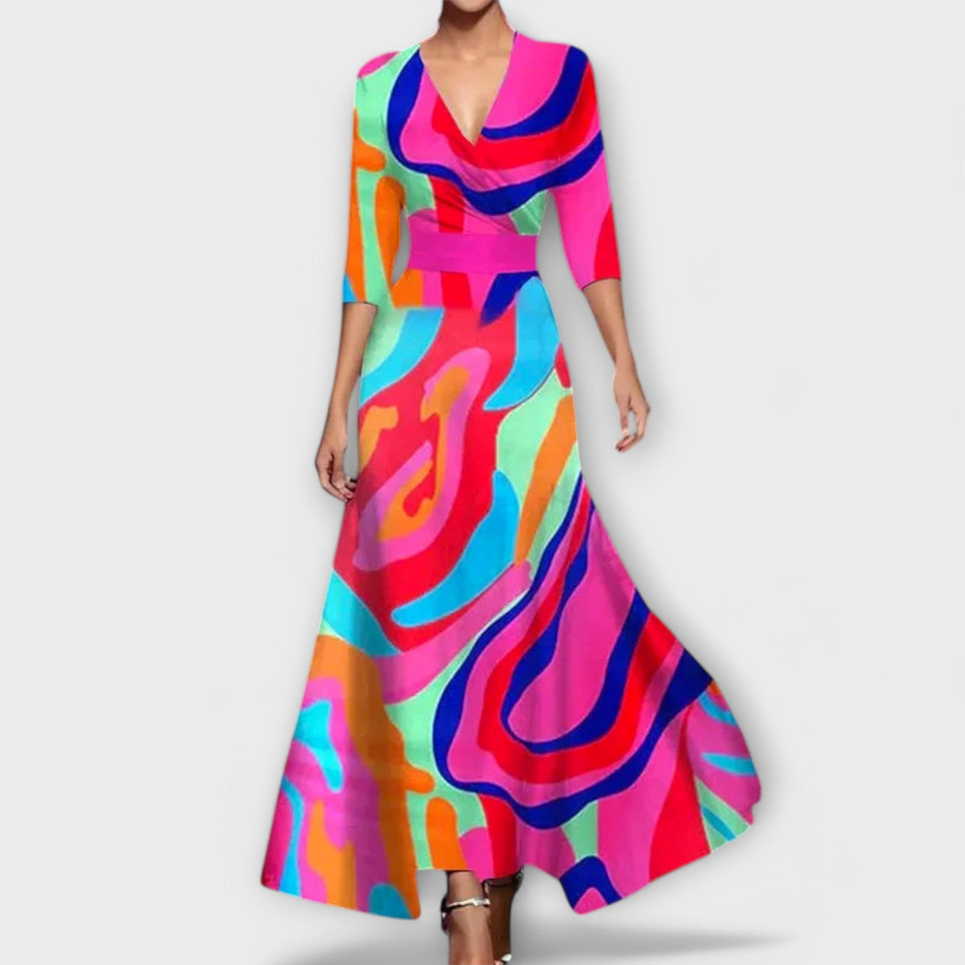 Charlotte - Elegancka Sukienka z Rękawami