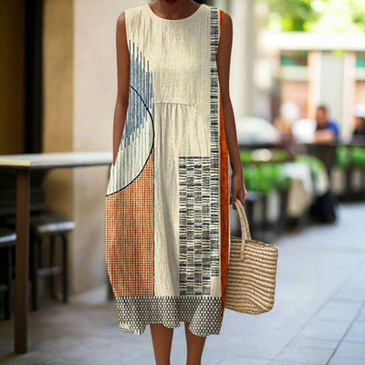 Elegancka Sukienka na Wakacje - Luźny Krój