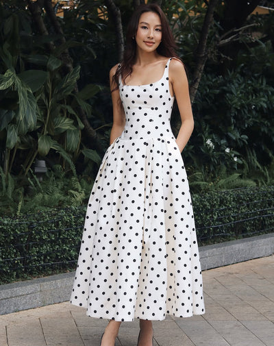 Sukienka Maxi w Groszki