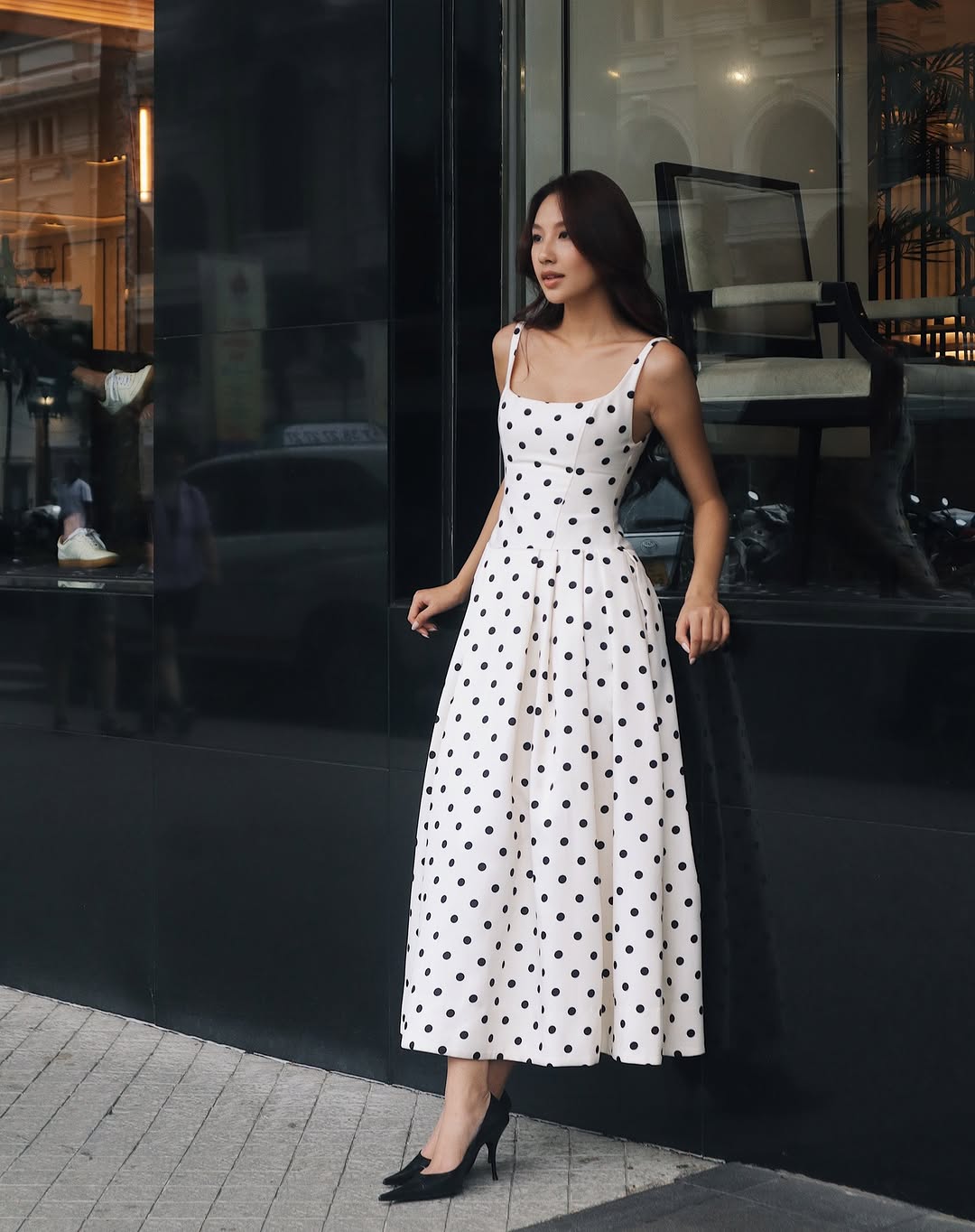 Sukienka Maxi w Groszki