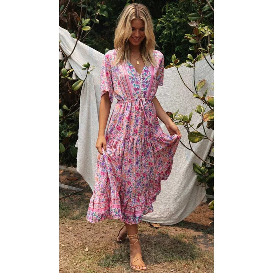 Sukienka Maxi w Stylu Ibiza