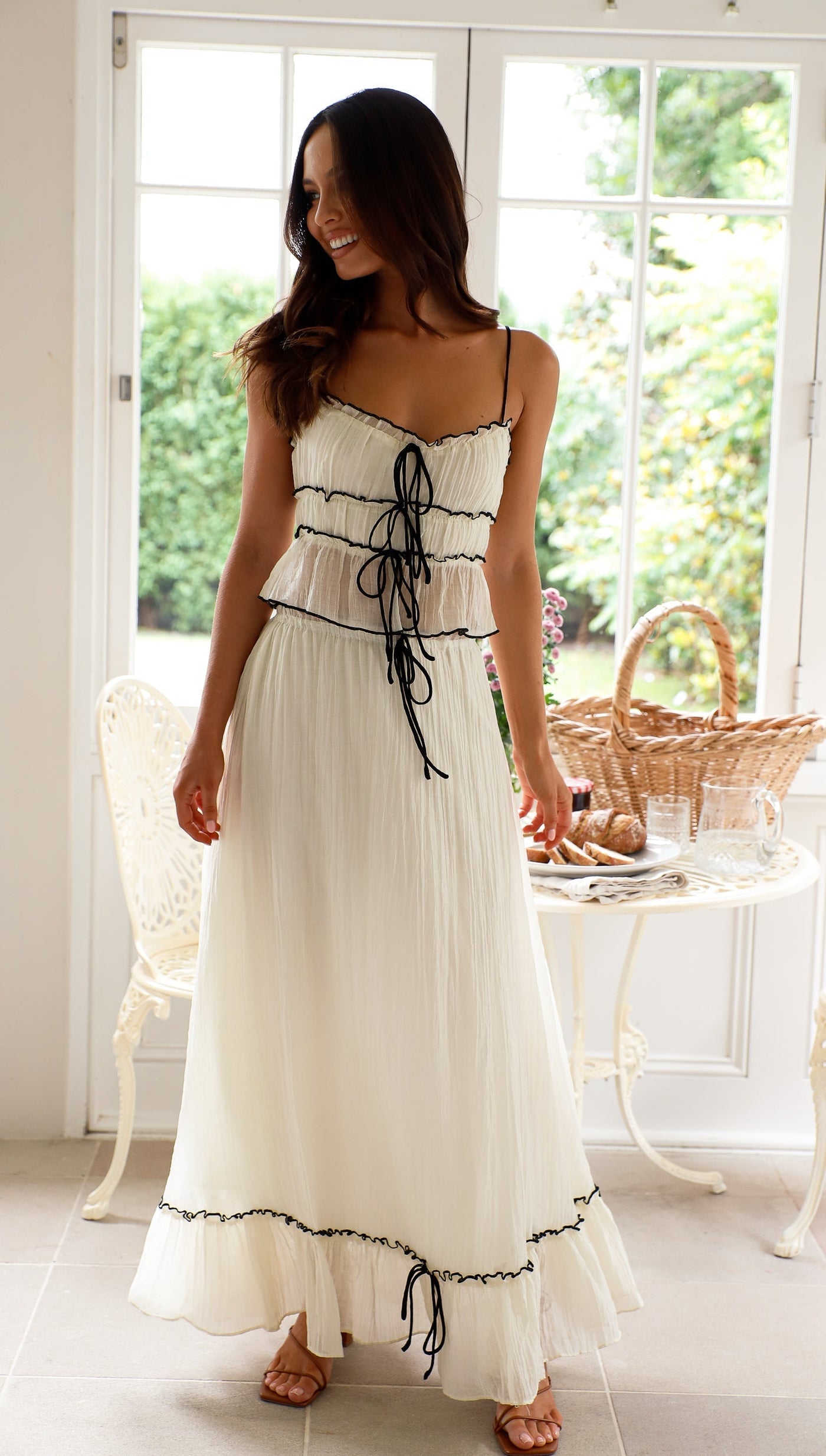 Grace | Zestaw Maxi z Falbanami